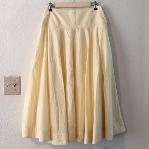 Uniqlo Long Yellow Linen Skirt